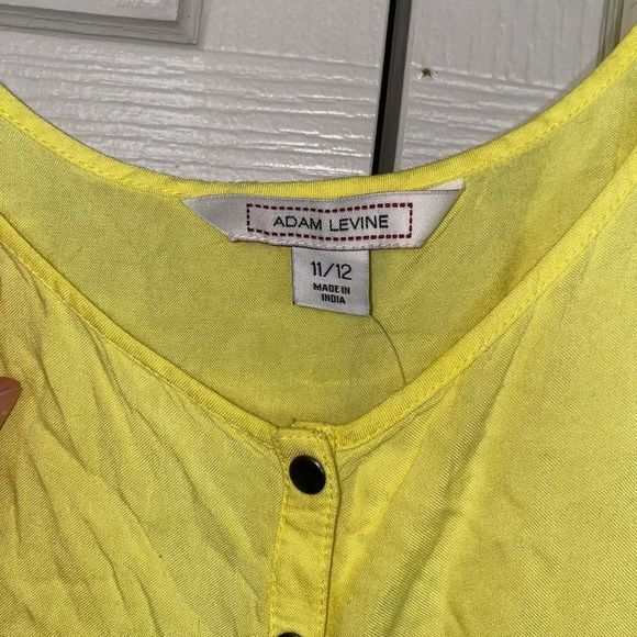 Adam Levine 🐾 Yellow Eyelet Middle Sundress Size 11/12 Large - Picture 2 of 10